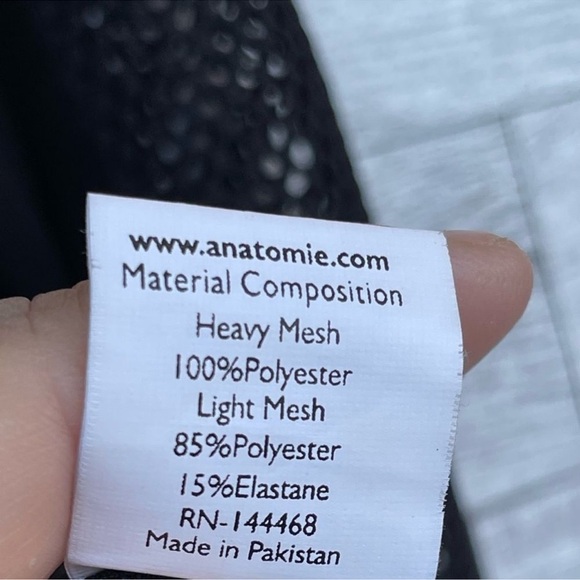 ANATOMIE black mesh motto jacket size large - Picture 8 of 8